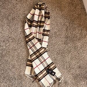 Plaid Fringe Scarf